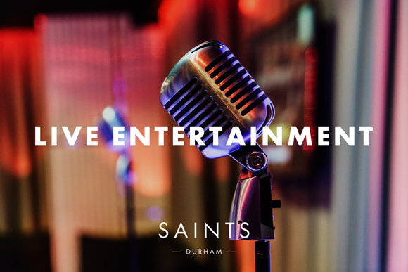 Saints Bar live entertainment concept, close up of chrome metal microphone